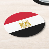 Egyptische vlag ronde kartonnen onderzetter (Gebogen)