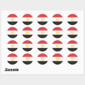 Egyptische vlag ronde sticker (Vel)