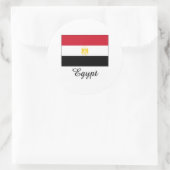 Egyptische vlag ronde sticker (Tas)