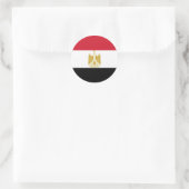 Egyptische vlag ronde sticker (Tas)