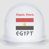 Egyptische vlag Rood gepersonaliseerd Sneeuwbol (Voorkant)