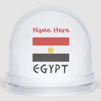 Egyptische vlag Rood gepersonaliseerd Sneeuwbol