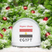 Egyptische vlag Rood gepersonaliseerd Sneeuwbol (Kerstmis)