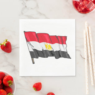 Egyptische vlag servet