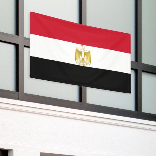 Egyptische vlag spandoek (Buitenkant Gebouw)