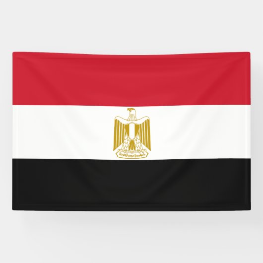Egyptische vlag spandoek (Horizontaal)