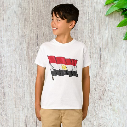 Egyptische vlag t-shirt