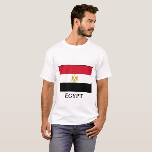 Egyptische vlag t-shirt (Voorkant volledig)