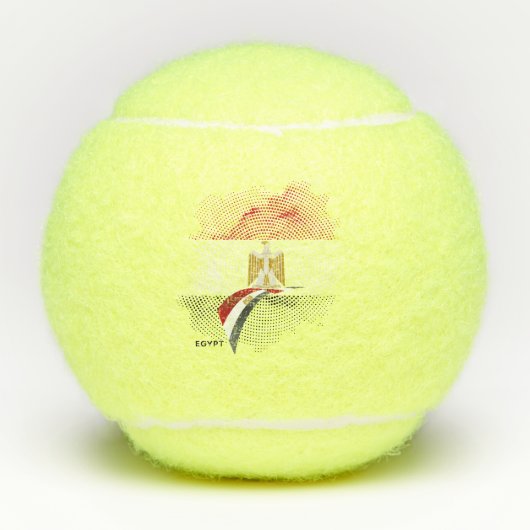 Egyptische vlag tennisballen (Voorkant)