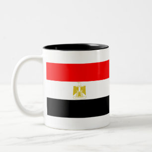 Egyptische vlag tweekleurige koffiemok