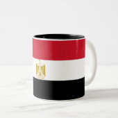 Egyptische vlag tweekleurige koffiemok (Voorkant rechts)