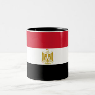 Egyptische vlag tweekleurige koffiemok