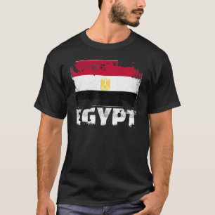 Egyptische vlag verbijsterd door Egyptische boegt T-shirt