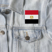 Egyptische vlag vierkante button 5,1 cm (In situ)