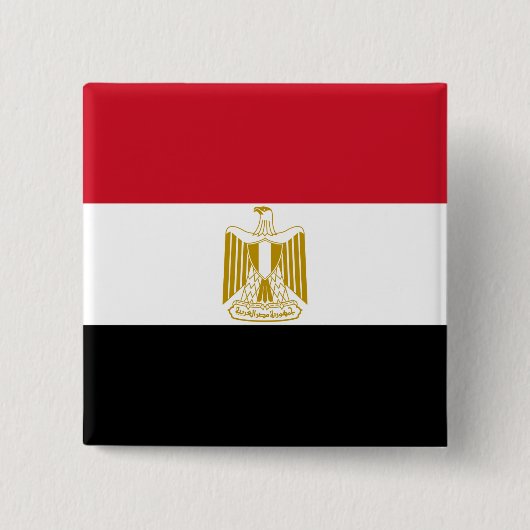 Egyptische vlag vierkante button 5,1 cm (Voorkant)