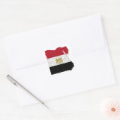 Egyptische vlag vierkante sticker (Envelop)