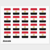 Egyptische vlag vierkante sticker (Vel)