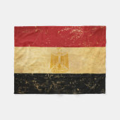 Egyptische Vlag Vintage Fleece Deken (Voorkant (Horizontaal))