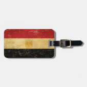 Egyptische Vlag Vintage Grunge Bagagelabel (Voorkant horizontaal)