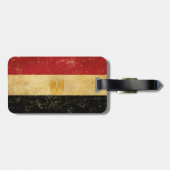 Egyptische Vlag Vintage Grunge Bagagelabel (Achterkant horizontaal)