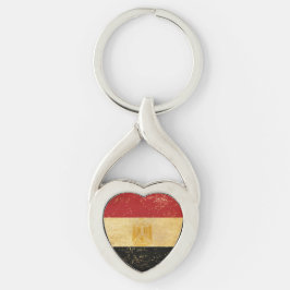 Egyptische Vlag Vintage Grunge Metalen Sleutelhang Sleutelhanger