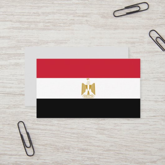 Egyptische vlag visitekaartje (Voorkant / Achterkant in situ)