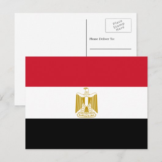 Egyptische vlag, vlag van Egypte Briefkaart (Voorkant / Achterkant)