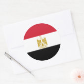 Egyptische vlag, vlag van Egypte Ronde Sticker (Envelop)