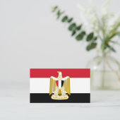 Egyptische vlag & wapen, vlag van Egypte Visitekaartje (Staand voorkant)