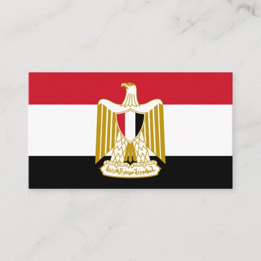 Egyptische vlag & wapen, vlag van Egypte Visitekaartje (Voorkant)