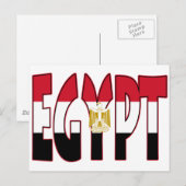 Egyptische vlag/Word Briefkaart (Voorkant / Achterkant)