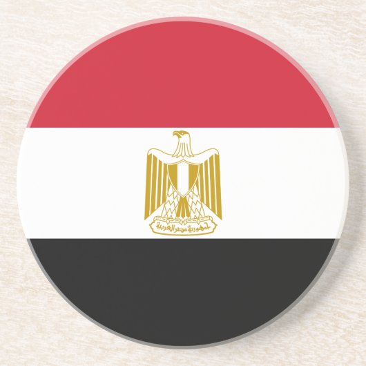 Egyptische vlag zandsteen onderzetter (Voorkant)