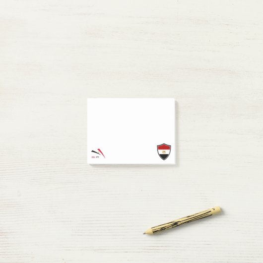 Egyptische vlagberichten post-it® notes (Op bureau)