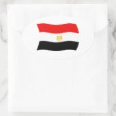 Egyptische Vlagsticker Ovale Sticker (Tas)