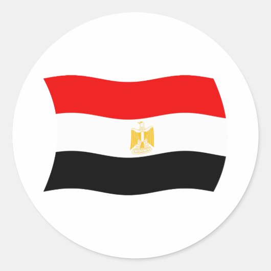 Egyptische Vlagsticker Ronde Sticker (Voorkant)