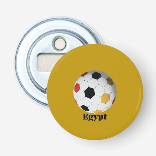 Egyptische voetbal button flesopener (Voorkant)