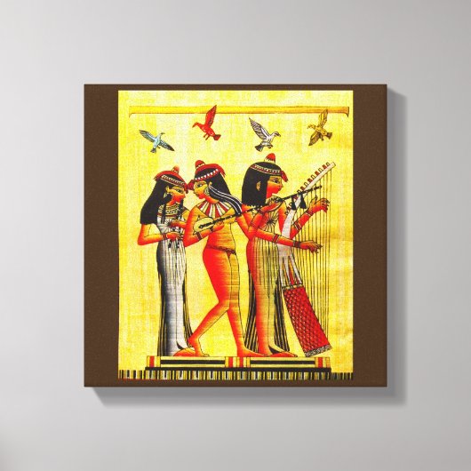 Egyptische vriendschap Papyrus Canvas Afdruk (Voorkant)
