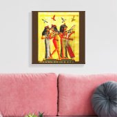 Egyptische vriendschap Papyrus Canvas Afdruk (Insitu (Woonkamer))