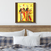 Egyptische vriendschap Papyrus Canvas Afdruk (Insitu (Slaapkamer))