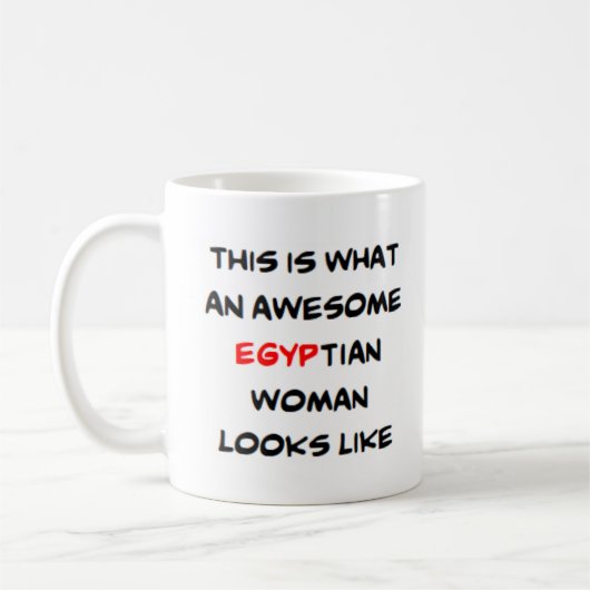 Egyptische vrouw, geweldig koffiemok (Links)