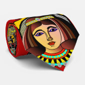 EGYPTISCHE VROUW STROPDAS (Opgerold)