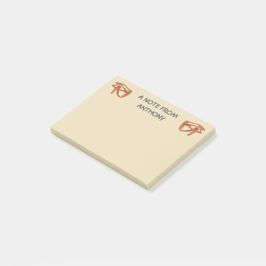 Egyptische Wadjet Eye Graphic gepersonaliseerd Post-it® Notes (Schuin)