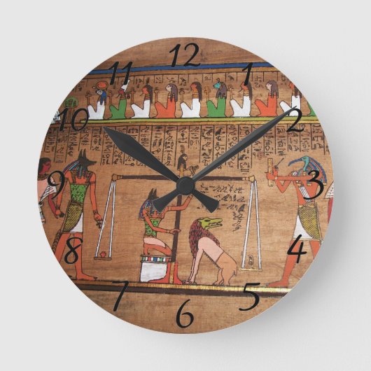 Egyptische wandklok in Hieroglyphs (Voorkant)