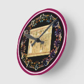 Egyptische wandklok in Hieroglyphs (Hoek)