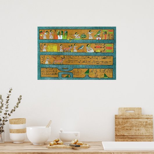 Egyptische wandkunst poster (Keuken)