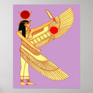 Egyptische wandkunst poster