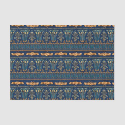 Egyptische Weefselpapier met groene & goudsjab Tissuepapier (Voorkant)