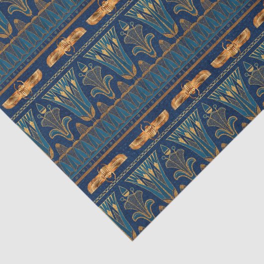 Egyptische Weefselpapier met groene & goudsjab Tissuepapier (Detail)