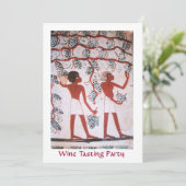 EGYPTISCHE WIJNGAARD WIJNPROEVERIJ FEESTJE KAART (Staand voorkant)