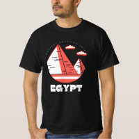 Egyptische woestijn T-Shirt, T-shirt Pyramides